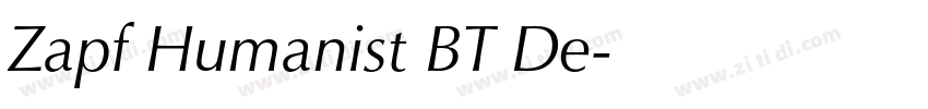 Zapf Humanist BT De字体转换 Zapf Humanist BT De字体转换
